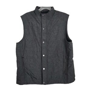 Greg Norman Golf Tech Vest Men Size Large Fleece Lined Reversible Full Zip